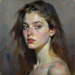 a painting of a woman portrait, abstract expressionism
