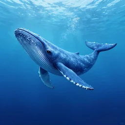 a concept scene illustration depicting a giant blue whale at the bottom of the azure sea, crystal texture, dreamy atmosphere ， super wide angle ， matte painting ， rtx on ， trending on cgsociety and artstation ，