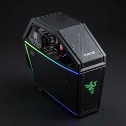 Coffin with Razer RGB lighting, hyperdetailed, artstation, cgsociety, 8k