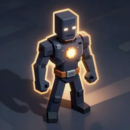 an isometric pixel art sprite of Negative man from Doom Patrol