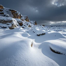 ksar haddada in tunisia frozen covered in ice and snow