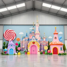 photo of hangar : 4 whimsical fairy wonderland vibrant colors candyland wonderland : 5 gouache swirls detailed by beatrix potter daniela uhlig and jamie hewlett : 1