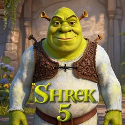 poster for shrek 5, cinematic, highly detailed, clear focus, dramatic