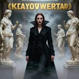 hyperrealistic portrait of amber heard as a vampire witch with black coat in a museum among classical marble sculptures through fog smoke clouds. by jeremy mann, michael hussar, fantasy art, photo realistic, dynamic lighting, artstation, poster, volumetric lighting, 4 k, award winning
