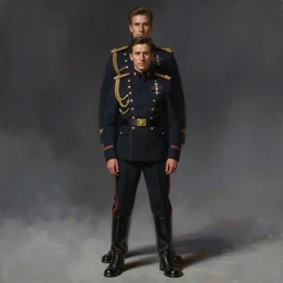 painting of both john oliver and adam driver together, adam driver behind, john oliver in front, stoic, full body, military uniform, fantasy, elegant, beautiful, highly detailed, centered, dark, smokey, digital painting, concept art, smooth, sharp focus, illustration, deviant art, art by greg rutkowski, art by alphonse mucha