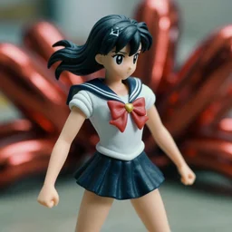 sailor in colorstorm, leatherette figurine, depth of field, analog film, vivid dynamic composition, by jeff koons, smooth, diffuse lightning, by yoro sean, surreal, lifelike, masterpiece, physical based rendering, featured on pixiv, octane renderer, trending on pinterest