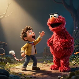 little mr malaka screaming by roger hargreaves and jim henson and seuss, octane render