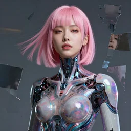 portrait of a beautiful asian woman with pink hair as a cyberpunk cyborg, sci - fi, missing panels, intricate abstract upper body intricate artwork, concept art, octane render, deviantart, cinematic, key art, hyperrealism, iridescent accents, portrait photograph, nikon 3 5 mm, photograph by annie leibovitz and steve mccurry, greg rutkowski