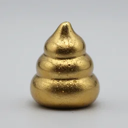 poop metallic, golden, toy, macro 8 mm