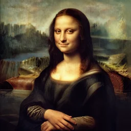 Angelina Jolie as the Mona Lisa.