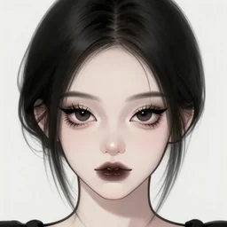 beautiful portrait goth girl, big eyes, aolt head, sharp focus, smooth, digital illustration, by mcbess, dore, symmetry, by alexander mcqueen, trending on artstation