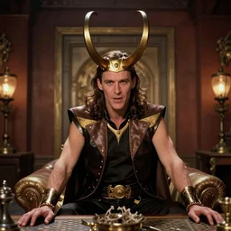 the image is a lost hollywood film still 1 9 8 0 s photograph of the norse god loki's room. vibrant cinematography, anamorphic lenses, crisp, detailed image in 4 k resolution.