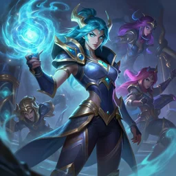 nilah league of legends wild rift hero champions arcane magic digital painting bioluminance alena aenami artworks in 4 k design by lois van baarle by sung choi by john kirby artgerm and greg rutkowski and magali villeneuve mage fighter assassin