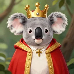 pfp, koala emperor, regal animal king, pimp 🐨, trending, artstation