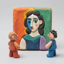 a 3 d play - doh sculpture of a famous pablo picasso painting