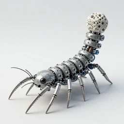 Phosphorite centipede robotics advanced cybernetics Smart bionicle organism biomimmicry exoskeleton Biomorph hydraulics trending on behance visualisation industrial design trendinc on artstation