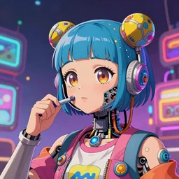 colorful and Festive Mechanical Miki removing her human mask revealing wires  futuristic, y2k aesthetic, dramatic lighting, illustration by Yoshii Chie , yoji shinkawa, 4k, digital art, concept art, trending on artstation