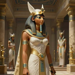 ancient egyptian queen at her royal chambers, deep focus, d & d, fantasy, intricate, elegant, highly detailed, digital painting, artstation, concept art, matte, sharp focus, illustration, hearthstone, art by artgerm and greg rutkowski and alphonse mucha