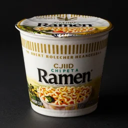 cup ramen, packaging designed by robert rauschenberg