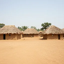 old west african village, high - quality photograph