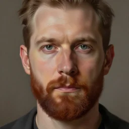 Dr. Rusty Venture in real life with a reddish-brown chin strap goatee, realistic, very realistic, hyperrealistic, highly detailed, very detailed, extremely detailed, detailed, digital art, oil painting, trending on artstation, headshot and bodyshot, detailed face, very detailed face, extremely detailed face, HD Quality, 8k resolution