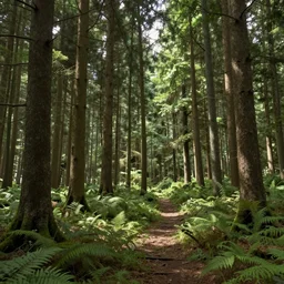 stereoscopic 3 d image of a forest