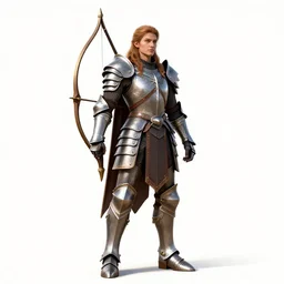 armored centaur archer, detailed 3d character render, full body, standing, isolated on a pure white background, centered, whole figure in frame, sharp focus, studio lighting