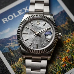 rolex watch day date meteorite dial taro card style