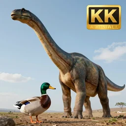 a hybrid between a duck and a brachiosaurus, photography, award winning, national geographic channel, discovery channel, wildlife, 8 k