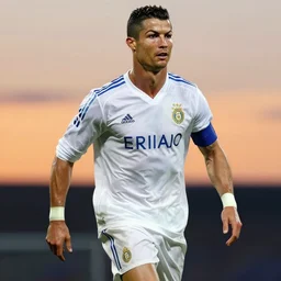 ronaldo luis nazario da lima, football player, against the background of dawn, highly detailed, digital painting, artstation, concept art, smooth, sharp focus, illustration, art by artgerm and greg rutkowski and alphonse mucha