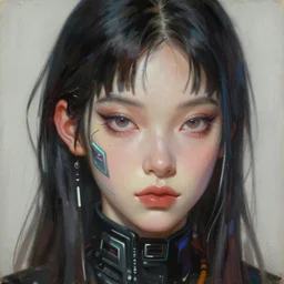 face of a beautiful cyberpunk girl character design, painting by gaston bussiere, katsuya terada, nc wyeth, greg rutkowski, craig mullins, vermeer, frank frazetta, mucha, tom of finland, trending on artstation, jeffery catherine jones