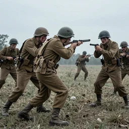 photograph of zombie soldiers fighting in World War II
