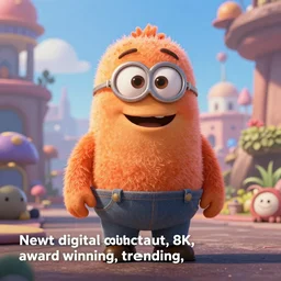 “newt digital concept art by Pixar, high definition, 8K, award winning, trending, featured.”