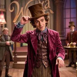 ben stiller playing willy wonka in charlie and the chocolate factory movie.