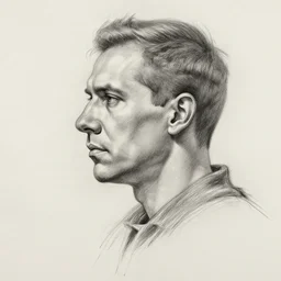 a realistic yet scraggly portrait sketch of the side profile of a stern and sophisticated george costanza, trending on artstation, intricate details, in the style of frank auerbach, in the style of sergio aragones, in the style of martin ansin, in the style of david aja, in the style of mattias adolfsson