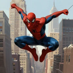 comic book illustration of spider man swinging through new york city, digital illustration, concept art, digital painting, illustration, good value control, 8 k, andrew garfield spider man!!!, sony pictures, 2 0 1 4 spider man, andrew garfield!!, octane render, the amazing spider man 2, rubber suit, john singer sargent, in the style of john buscema