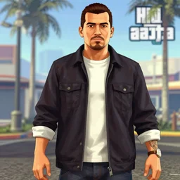 president hipolito mejia in gta v, cover art by stephen bliss, artstation, no text