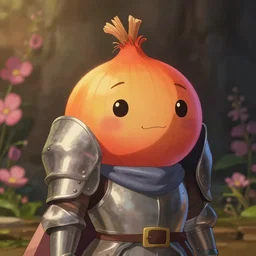 a wholesome animation key shot of a cute onion knight, studio ghibli, pixar and disney animation, sharp, rendered in unreal engine 5, anime key art by greg rutkowski, bloom, dramatic lighting