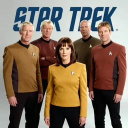 the cast of Star Trek TNG sharing a blunt rotation