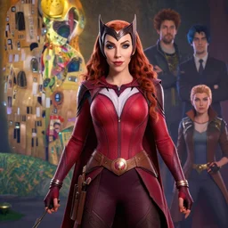 scarlet witch in overwatch, naturel, hyper detailed, digital art, trending in artstation, cinematic lighting, studio quality, smooth render, unreal engine 5 rendered, octane rendered, art style by klimt and nixeu and ian sprigger and wlop and krenz cushart.