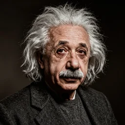tanning einstein portrait