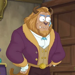 beauty and the beast in rick and morty style