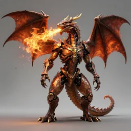 cyborg dragon breathing fire concept art by H.R. Giger, extremely detailed, centered, full body 4k