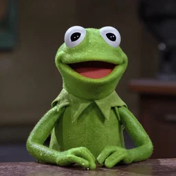 film still of Kermit the Frog as The Terminator in Terminator, 4k