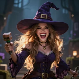 @Laughs in minecraft witch