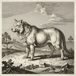 beautiful centred animal, engraving by piranesi, by durer, artstation hq