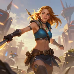 Emma Stone   as an Apex Legends character digital illustration portrait design by, Mark Brooks and Brad Kunkle detailed, gorgeous lighting, wide angle action dynamic portrait