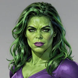 She Hulk portrait by Yoji Shinkawa and Ashley Wood