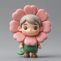 designer toy flower god by james jean, concept art, character only, detailed art, figurine!!!, studio lighting, grey background, no shadow, trending on artstation, 4 k, sharp, highly - detailed, focus on face!!!