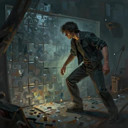 concept art by jama jurabaev, cinematic shot, trending on artstation, high quality, brush stroke, puzzle